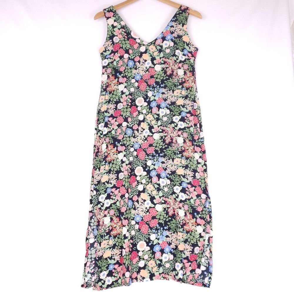 Honigman Floral Sleeveless Maxi Dress Women 0 Multicolor Cottagecore Boho Summer